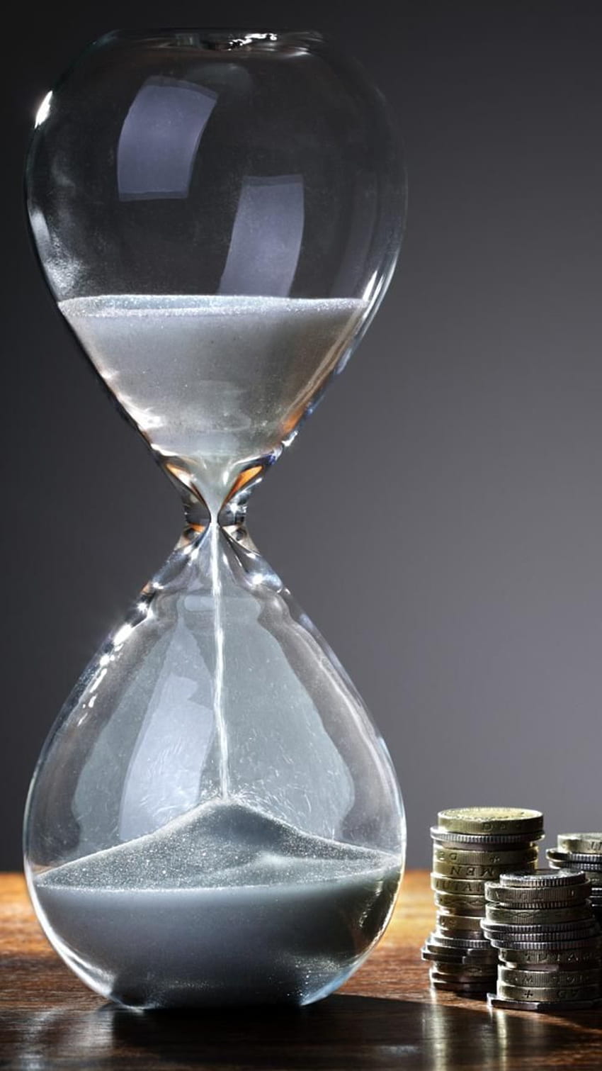 Hourglass, Time Is Money HD phone wallpaper