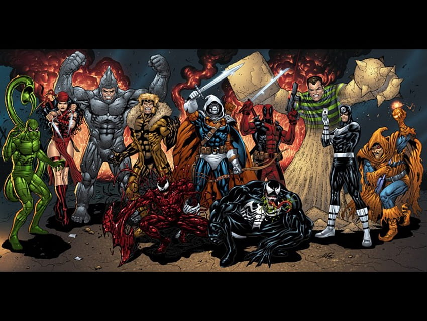 Group, comic, marvel HD wallpaper