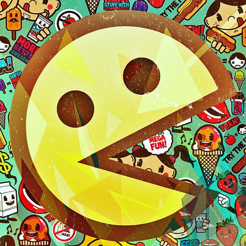 Emoticon Pacman Special Edition, Kawaii Emoticon HD phone wallpaper