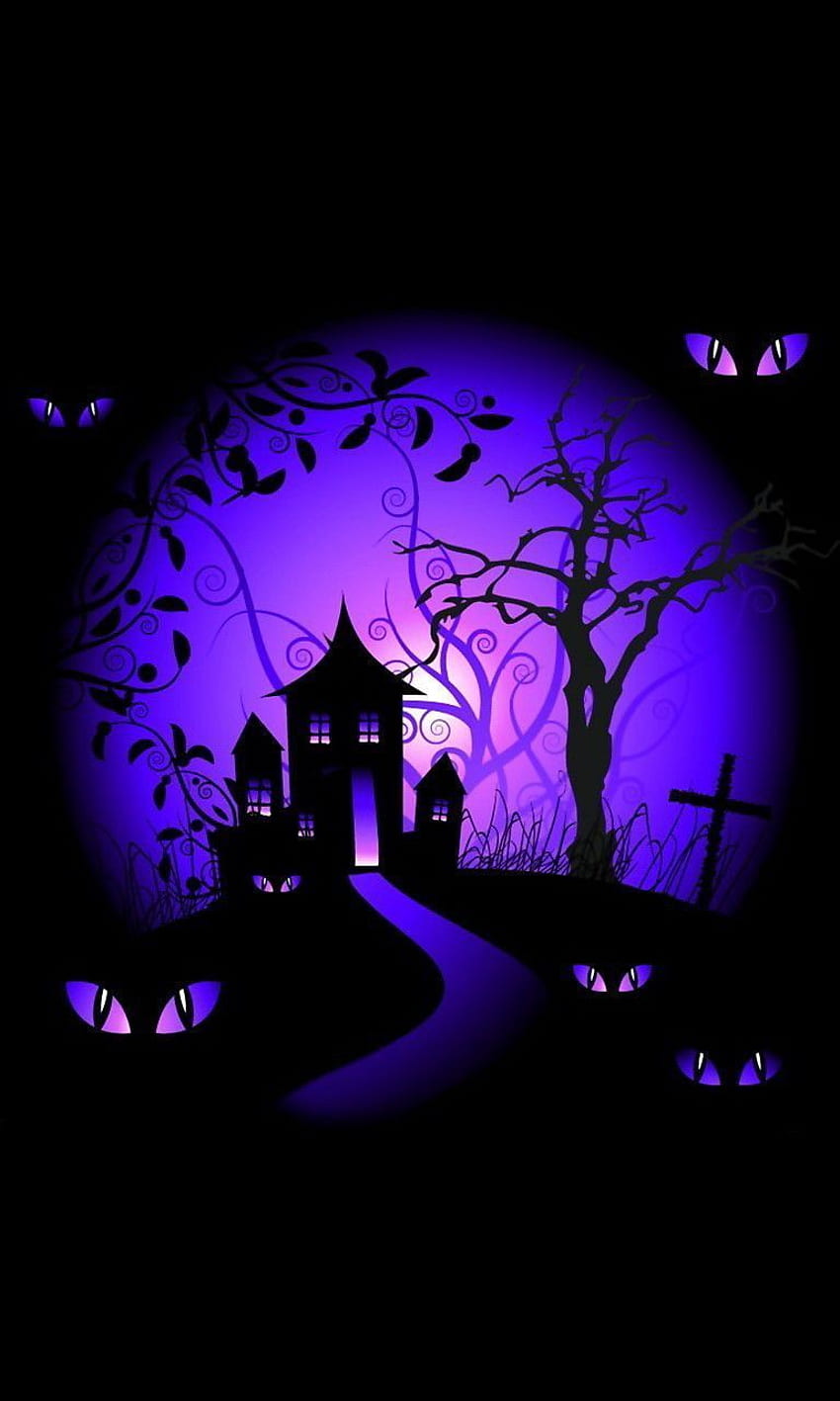 Purple Halloween, Purple Blue Halloween HD phone wallpaper | Pxfuel