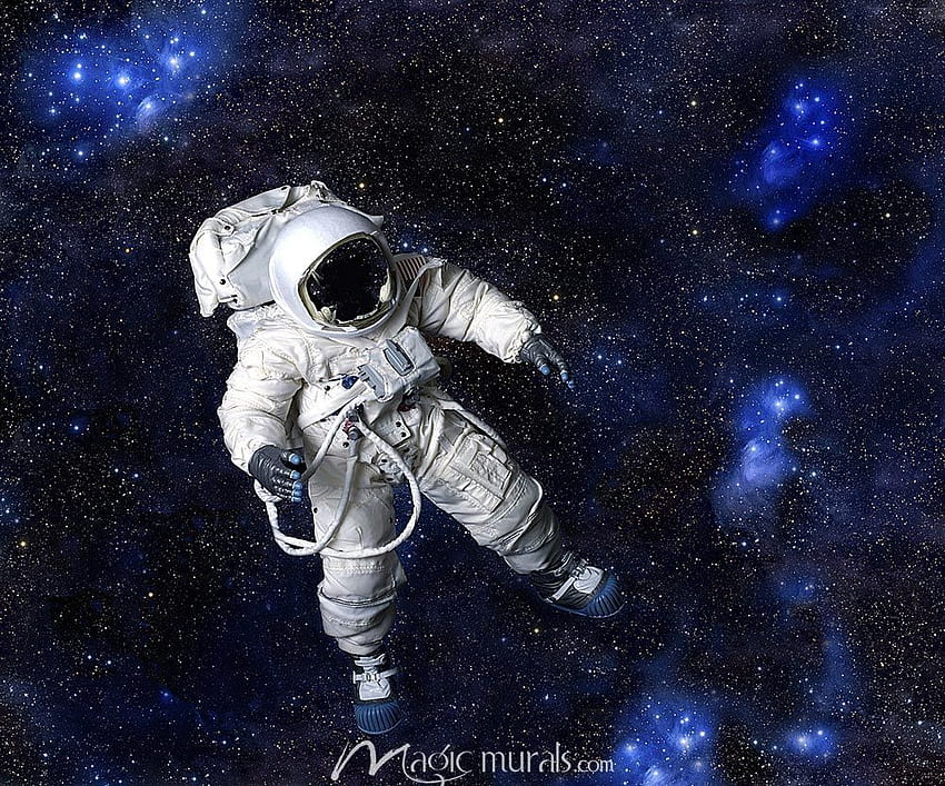 Астронавт, плаващ в космоса Стенопис HD тапет