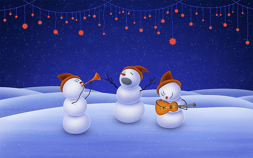 Snowmen Band HD wallpaper