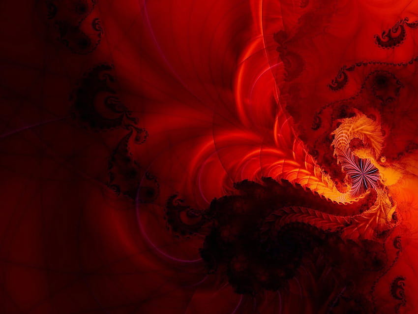red, Fractals, Spiral, Psychedelic, Swirls, Glow / and Mobile Background HD wallpaper