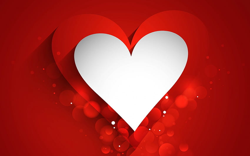 *** Heart ***, valentines, white, day, love, red, heart HD wallpaper
