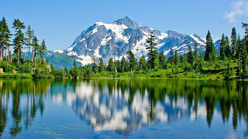 Mount Shuksan Glaciated Massif, North Cascades National Park U, Cascade Mountains HD wallpaper