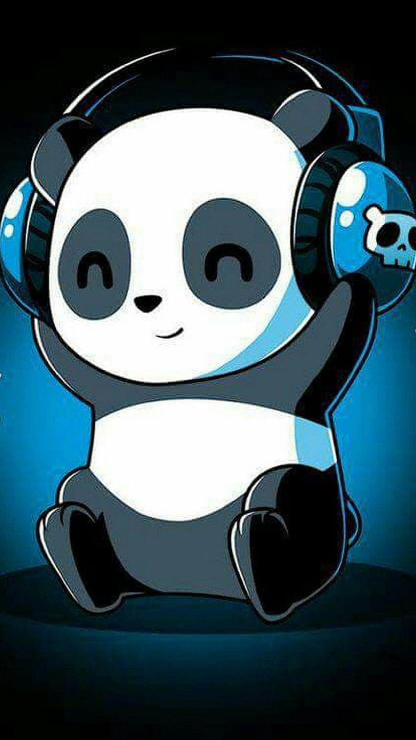 Panda genial, panda de dibujos animados genial fondo de pantalla del teléfono