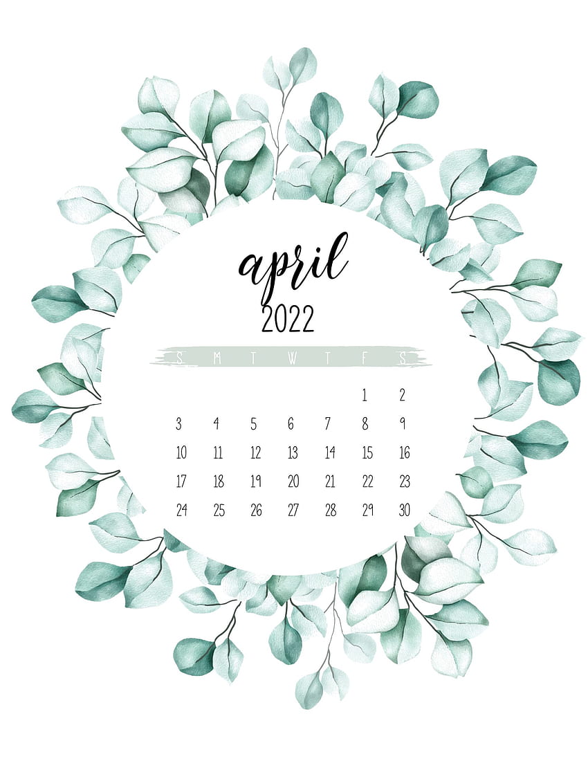 Free April 2022 Calendar Wallpaper  Thyme Is Honey