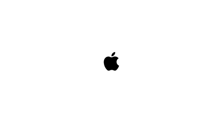 Logotipo U da Apple preto, logotipo da Apple papel de parede HD
