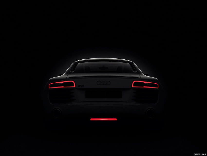 Audi R8 Black, Audi R8 Black and White HD wallpaper