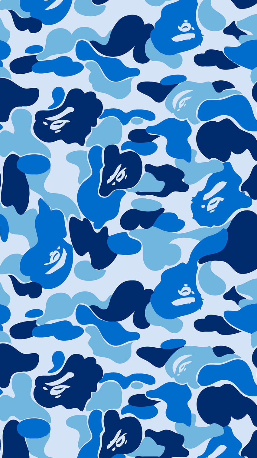 Mimetico blu. Bape iphone, Bape, Camo, Blue Camouflage Sfondo del telefono HD