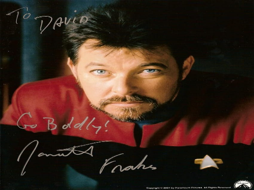 JONATHAN FRAKES AS ' FIRST OFFICER/CAPTAIN WILLIAM T. RIKER ', action, tvshow, entertainment, usa HD wallpaper