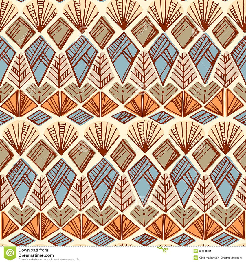 ethnic pattern seamless ethnic pattern hand drawn boho, Tribal Print HD phone wallpaper