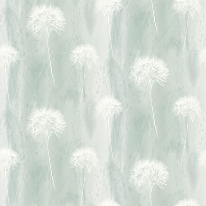 Fine & Dandy Dandelion Floral Mint Pastel Green Arthouse HD phone wallpaper