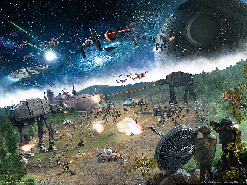 Scène et arrière-plan de bataille de Star Wars, scène de combat Fond d'écran HD