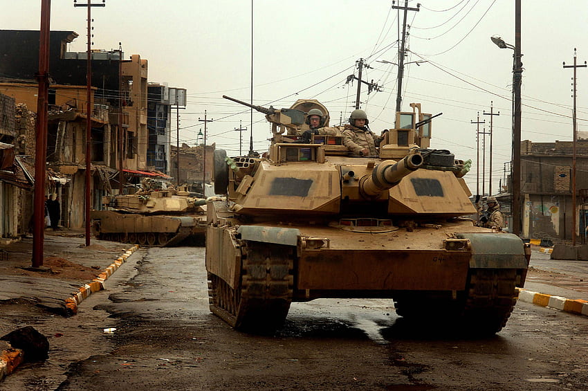 M1 Abrams In the city of Tall Afar (3473 x 2307) : HD wallpaper