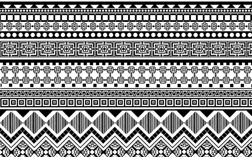 Black and White Aztec , Black and White Tribal HD wallpaper