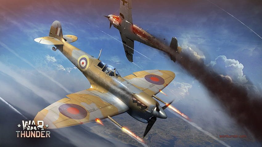 War Thunder, Airplane, Gaijin Entertainment, Supermarine Spitfire / and Mobile & HD wallpaper