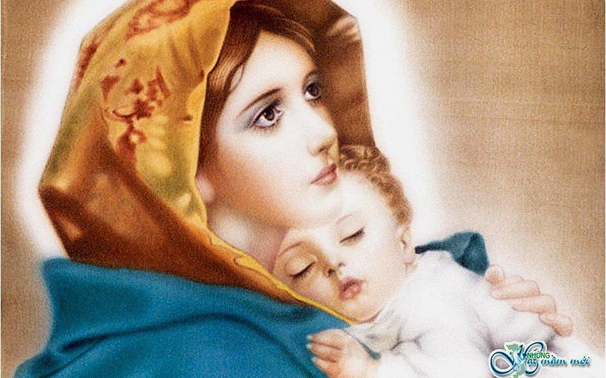 OUR SWEET MOTHER MARY TO ALL MOTHERS IN THE MOTHER S DAY . HD wallpaper
