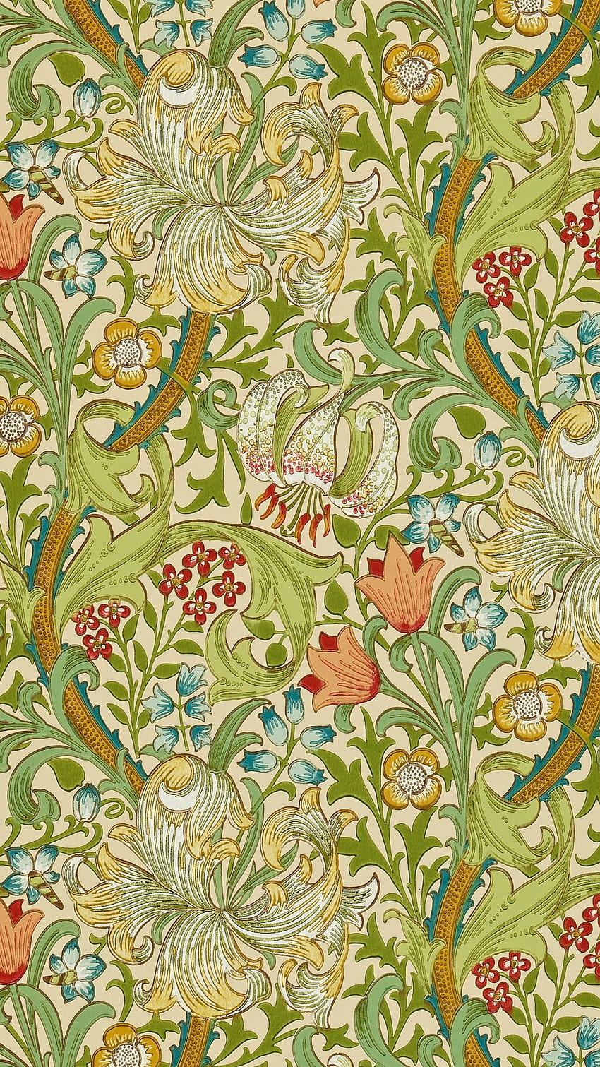 William Morris, Blumen, Muster HD-Handy-Hintergrundbild