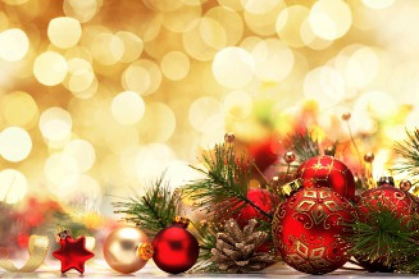 Natal, dekorasi, selamat, Bokeh, natal Wallpaper HD