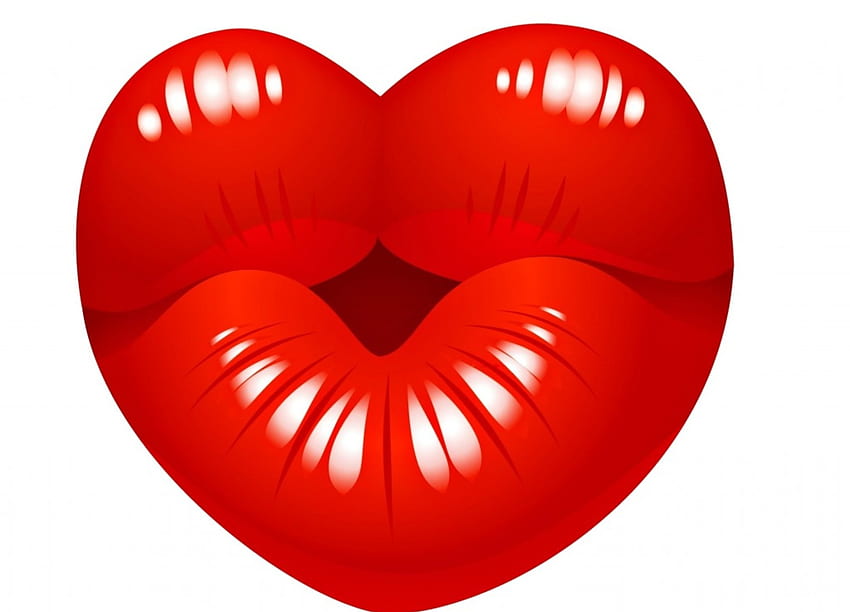 Kiss White Abstract Christmas Red Lips Heart Mouth Hd Wallpaper Pxfuel
