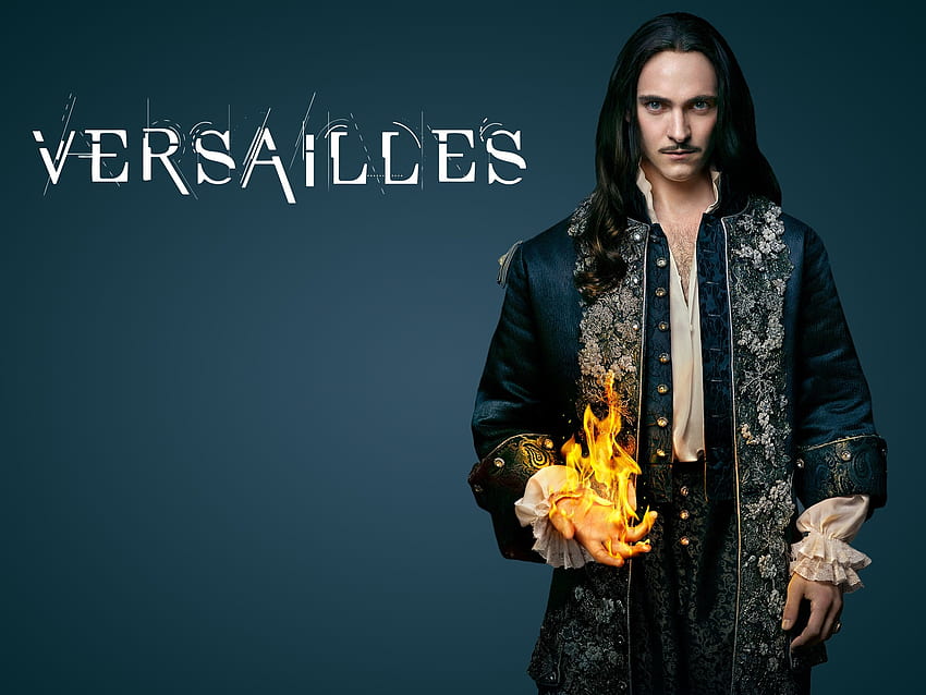 Versalles (2015), azul, serie de televisión, hombre, póster, george blagden, actor, versalles, fuego, afis fondo de pantalla