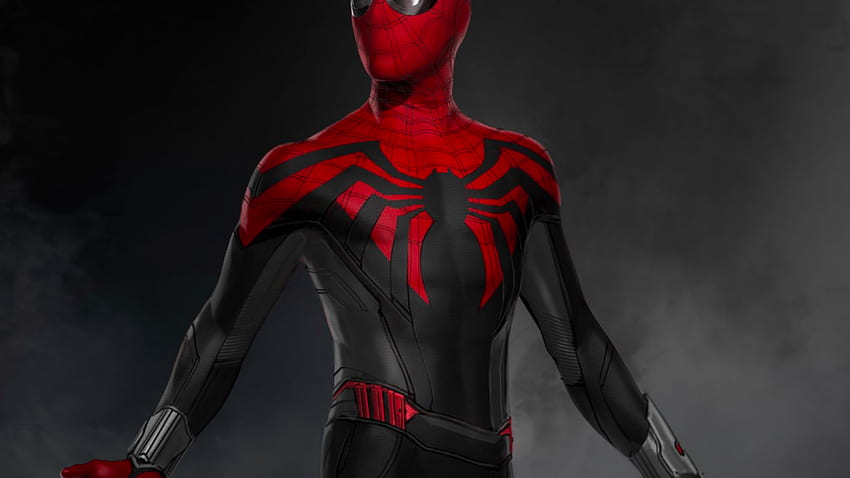 Spiderman Black Suit, Spider-Man Red HD wallpaper