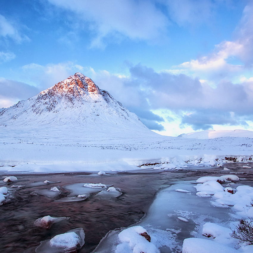 : Winter landscape from Scottish Highlands HD phone wallpaper