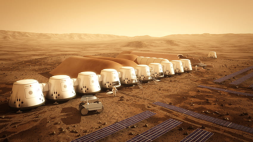 Podróż w jedną stronę na Marsa: aspirujący marsjańscy koloniści lądują w Waszyngtonie, kolonizacja kosmosu Tapeta HD