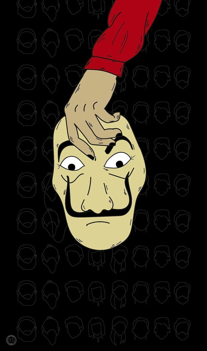 La Casa De Papel Mask , 2020. Resim duvarı, Money Heist Cartoon วอลล์เปเปอร์โทรศัพท์ HD