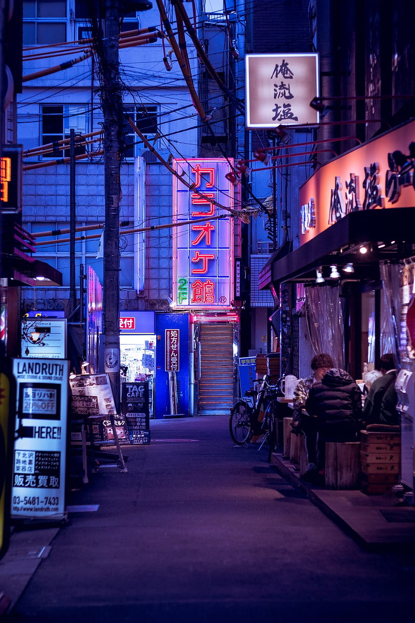 Tokio [Malerische Reise]. Auf Unsplash Japanisches Blau HD-Handy-Hintergrundbild
