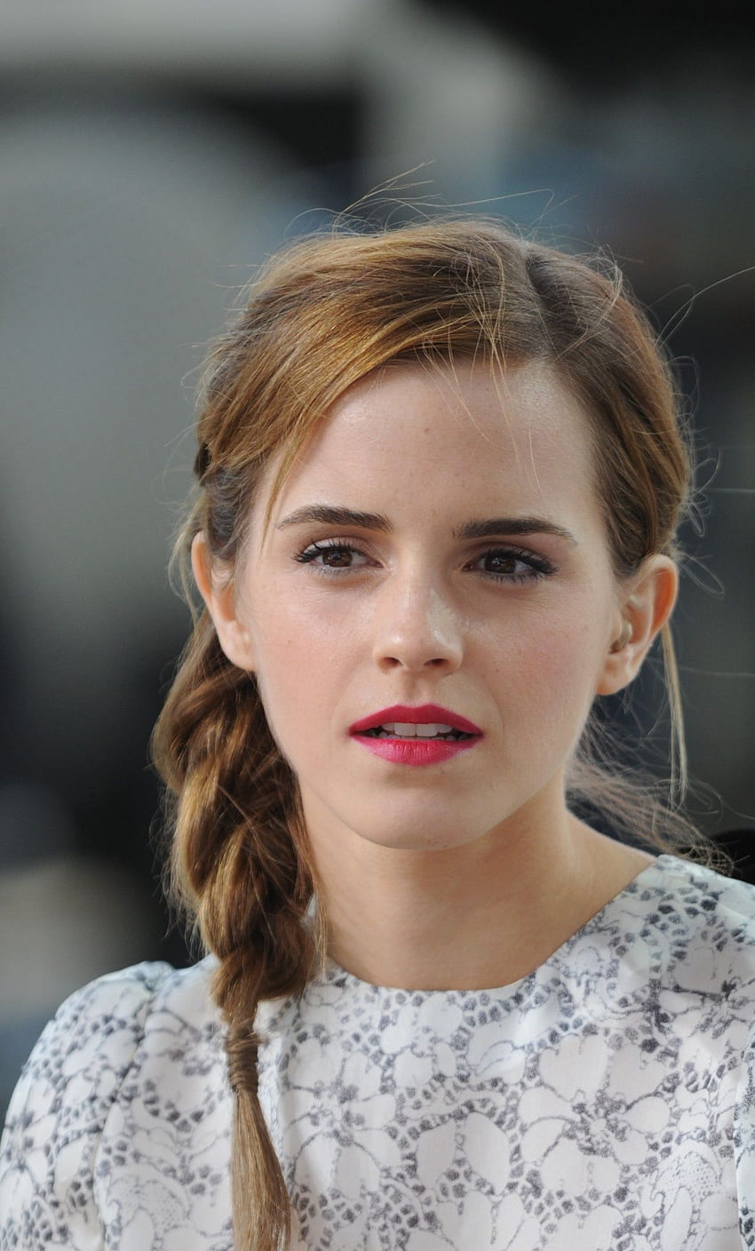 La actriz británica, Emma Watson, linda, morena, , iPhone 6 Plus fondo de pantalla del teléfono