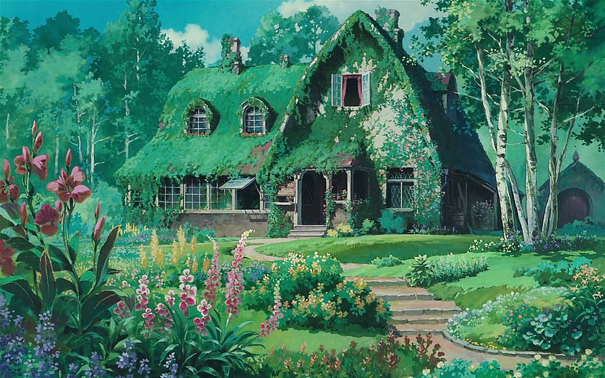 Anime Landschaft - Kiki Lieferservice Haus HD-Hintergrundbild