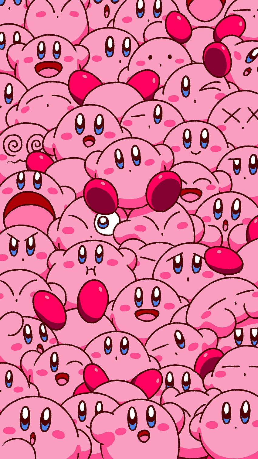 Kirby (Kirby) rysowane, Fioletowy Kirby Tapeta na telefon HD