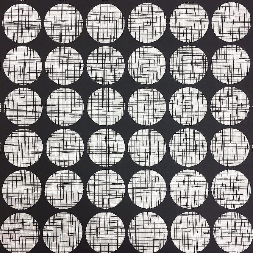 Rasch 3D-Effekt-Labyrinth-Matrix-Linien Schwarze metallische geometrische Kreise HD-Handy-Hintergrundbild