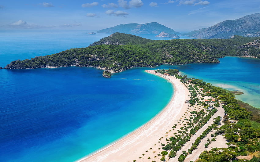 Oludeniz, resort, mer, côte, été, plage, tourisme, voyage en Turquie, Mer Égée, Mugla, Turquie Fond d'écran HD