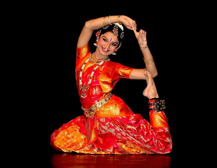 バラタナティヤム バイ、クールなインド古典舞踊 高画質の壁紙