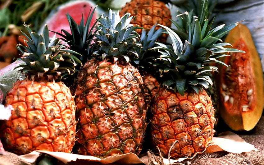 Pineapples, wds, comestible, graphy, fruit, fruits, , food HD wallpaper