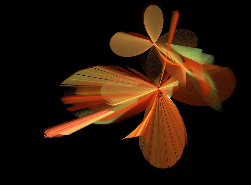 Orange Blütenblätter, Fraktale, Orange, Blütenblätter, Fraktale HD-Hintergrundbild