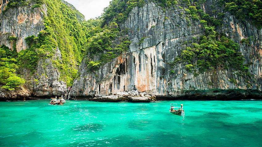 Impresionante Maya Bay Tailandia. Tour por la isla, Viajes por Asia, Parques nacionales, Phi Phi fondo de pantalla