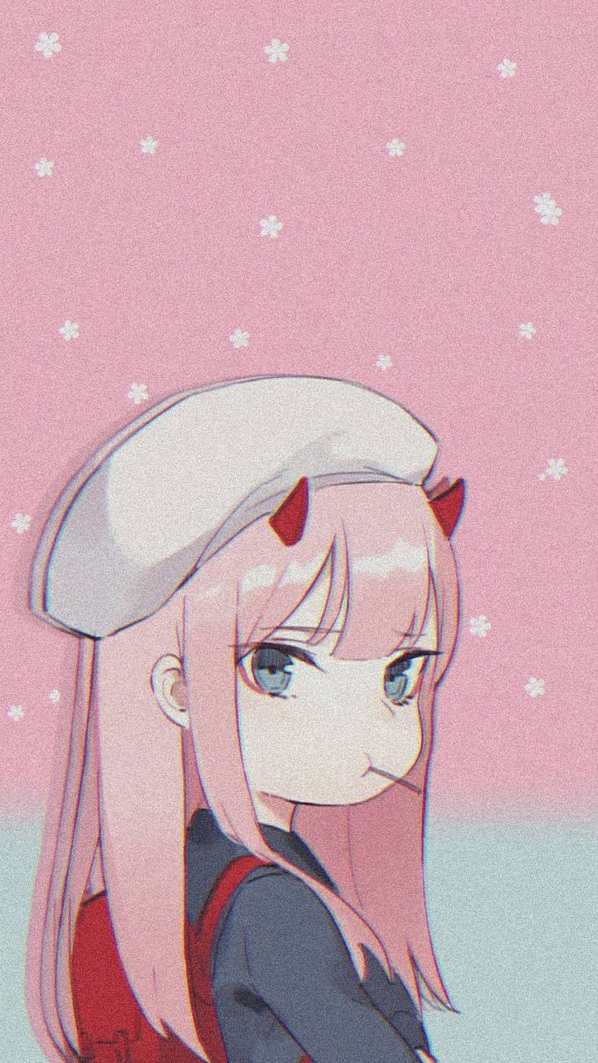 Download wallpapers 4k Zero Two manga pink hair Darling in the FranXX  for desktop free Pictures for desktop free