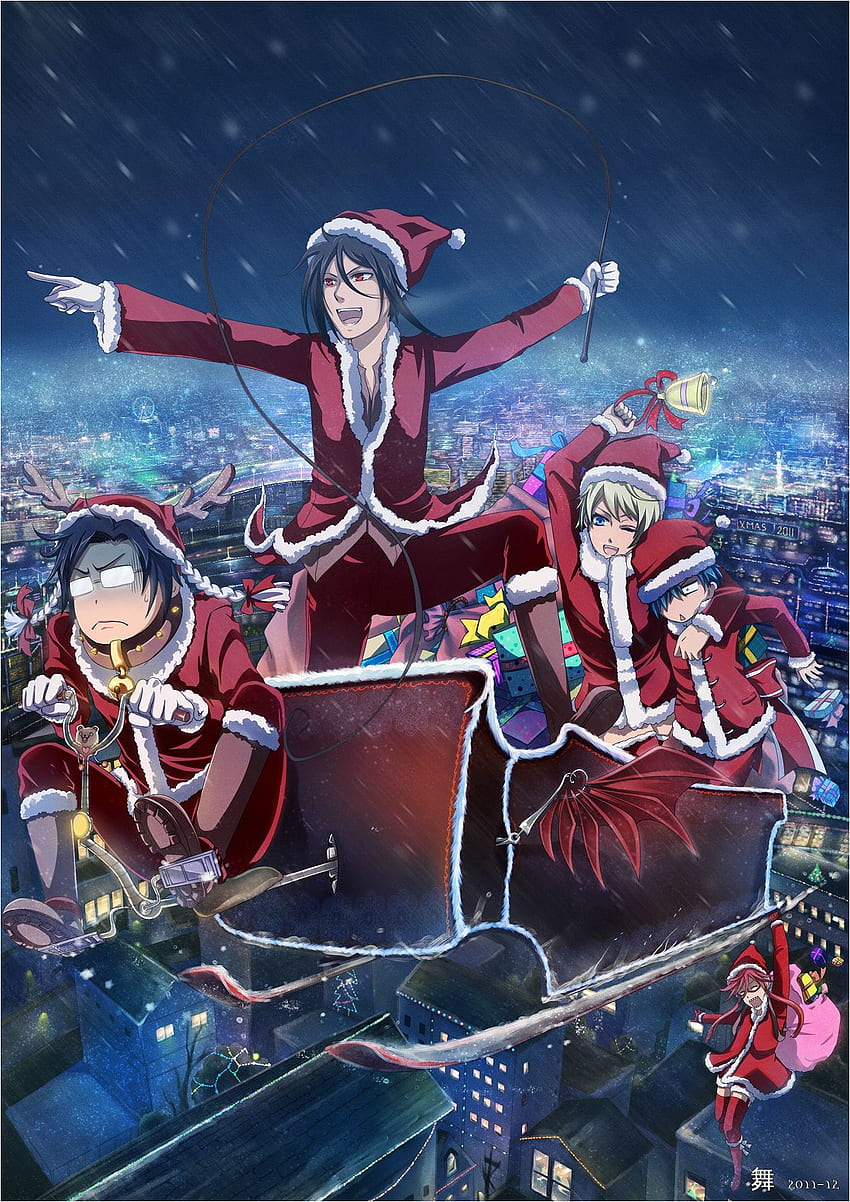 Anime Anime Girls Digital Art Artwork 2D Portrait Christmas Santa Hats Snow  Open Mouth Presents Wallpaper  Resolution1600x1133  ID554992   wallhacom