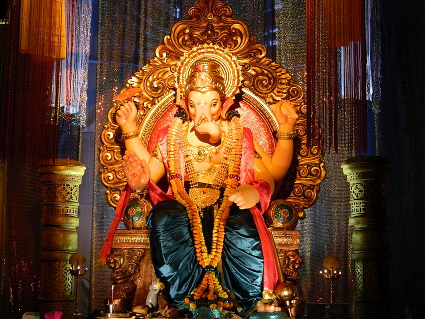 Lalbaughcha Raja Ganesh pleine grandeur, Lalbaugcha Raja Fond d'écran HD