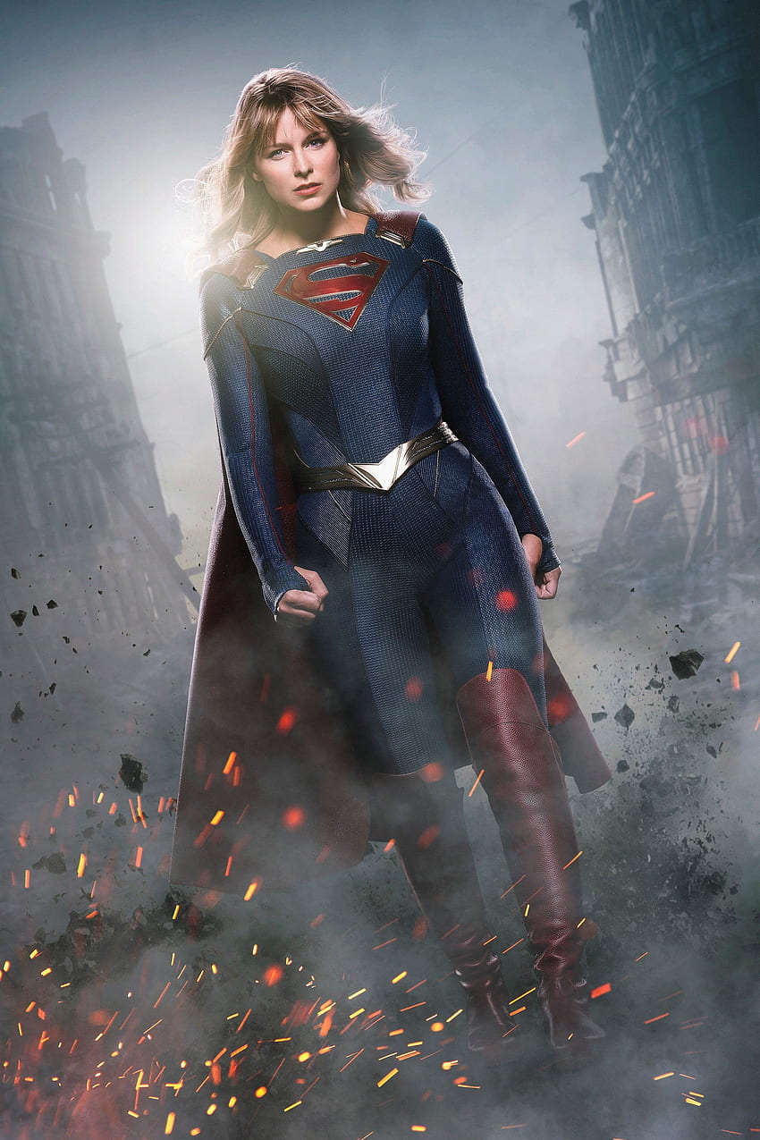 Melissa Benoist como Supergirl, serie de televisión y antecedentes fondo de pantalla del teléfono