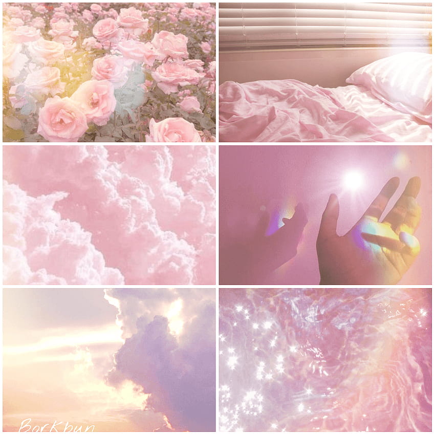 Aesthetic moodboard day pink pastel unicorn holograph, Pastel Aesthetic  Rose HD phone wallpaper | Pxfuel