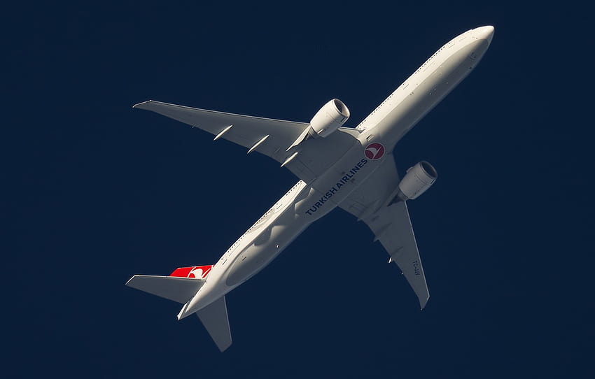 L'aereo, Boeing 777, In volo, Turkish Airlines per , sezione авиация Sfondo HD