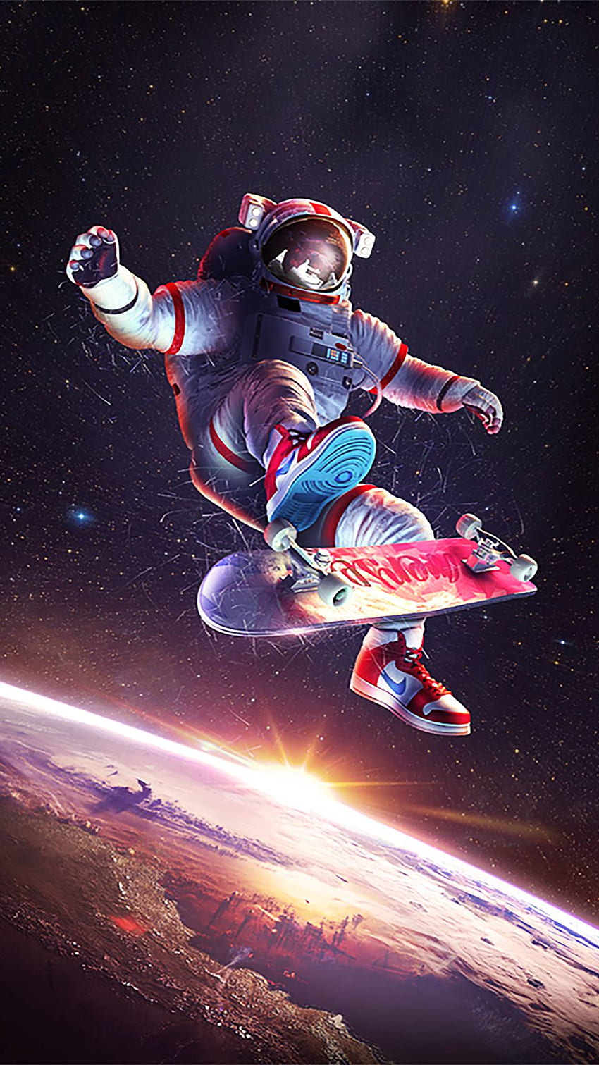 Скейтборд астронавт IPhone - IPhone : iPhone , Скейтборд iPhone HD тапет за телефон