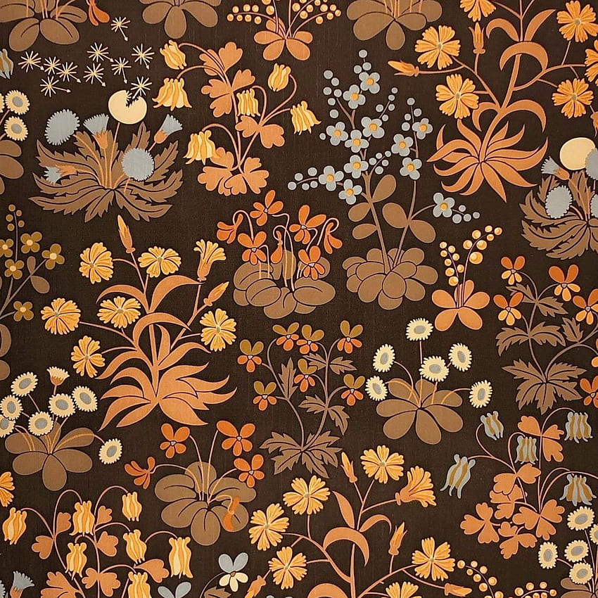 Vintage - Sklep internetowy. Vintage brązowy botaniczny, żółty i brązowy Tapeta na telefon HD