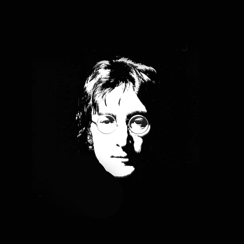john lennon , gesicht, schwarz, schwarz und weiß, kopf, monochrom, John Lennon iPhone HD-Handy-Hintergrundbild