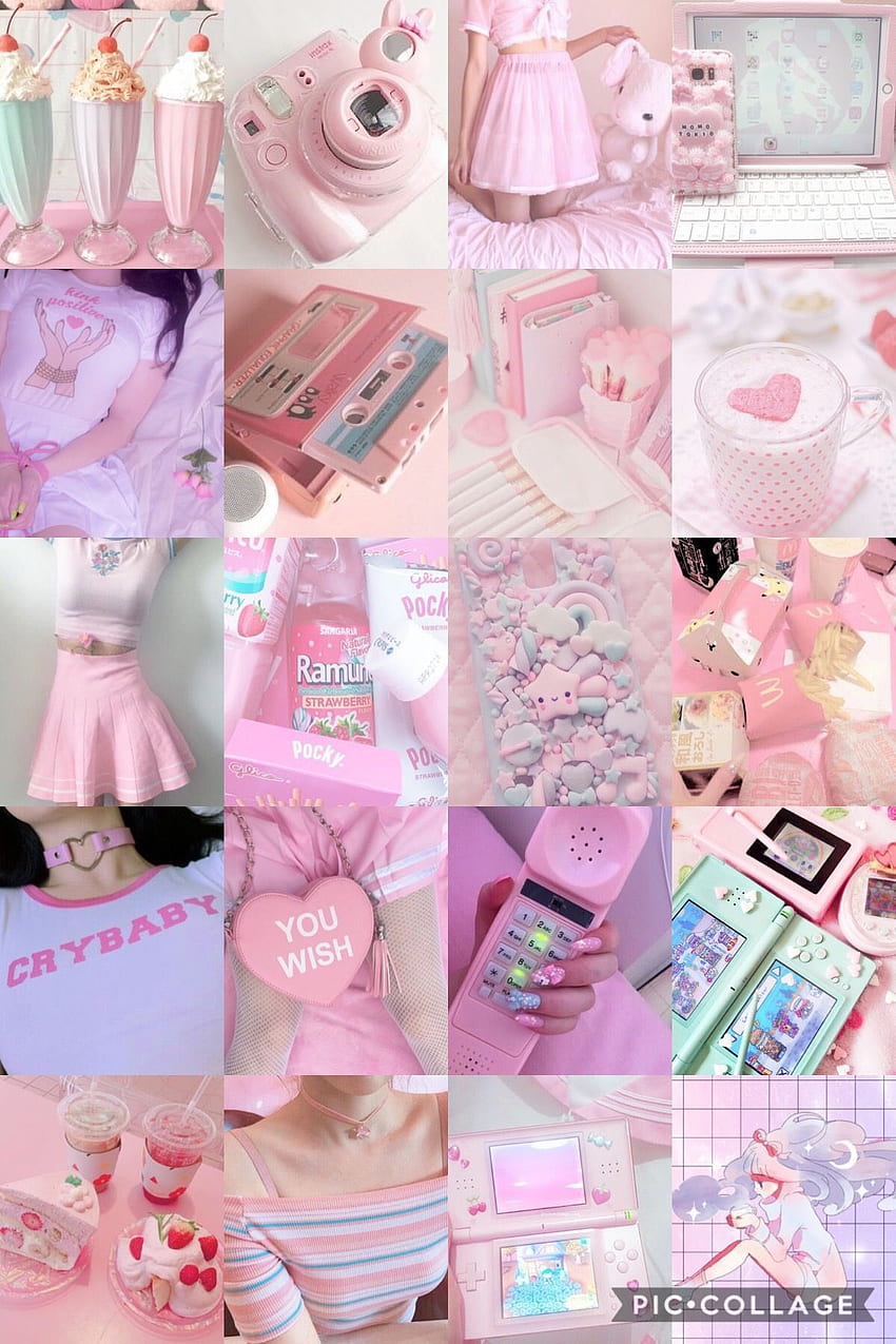 Pink Aesthetic Collage, Kawaii Collage HD phone wallpaper | Pxfuel
